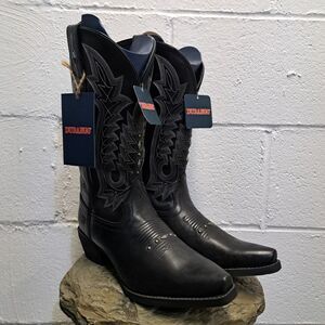 Durango Crush DRD0427 Womens Black Leather Slip On Western Boots Size 9